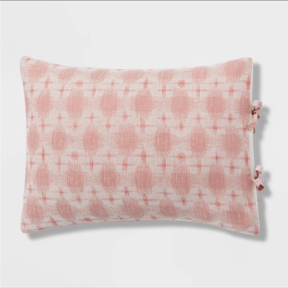 NWT Full/Queen Yarn Dye Ikat Duvet Cover and Sham Set Ivory/Mauve - Threshold - Picture 3 of 6